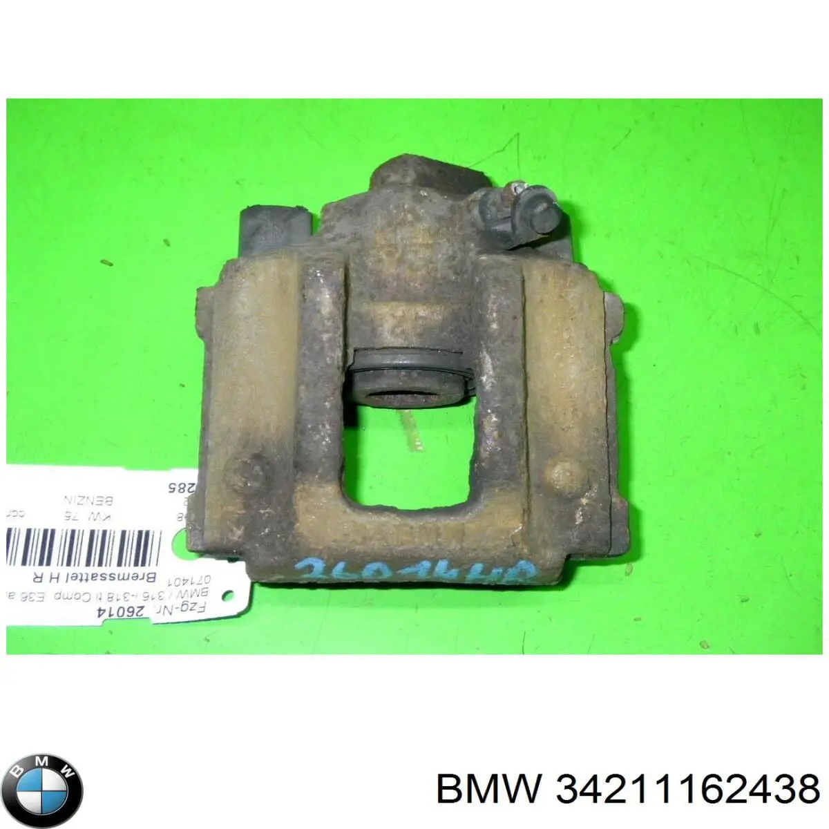 34211162438 BMW pinza de freno trasero derecho