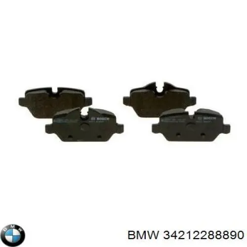 34212288890 BMW pastillas de freno traseras