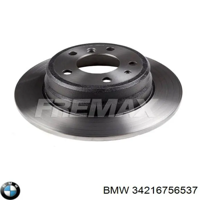 34216756537 BMW disco de freno trasero