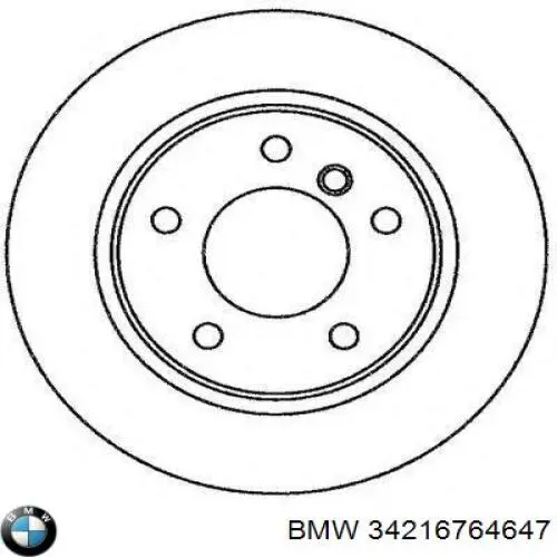 34216764647 BMW disco de freno trasero