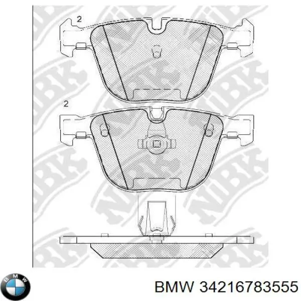 34216783555 BMW pastillas de freno traseras