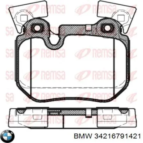 34216791421 BMW pastillas de freno traseras