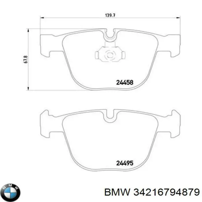 34216794879 BMW pastillas de freno traseras