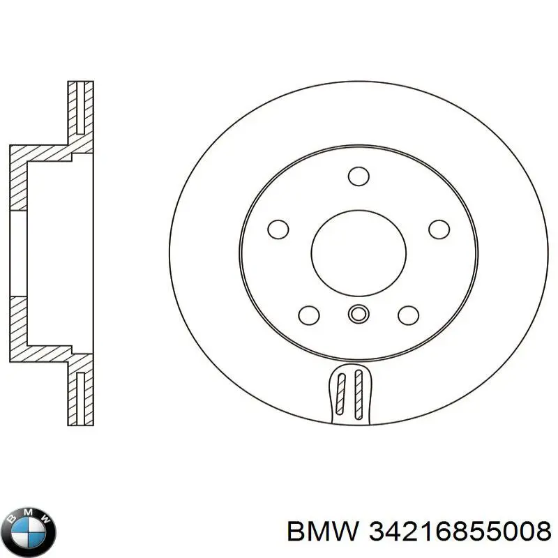 34216855008 BMW disco de freno trasero