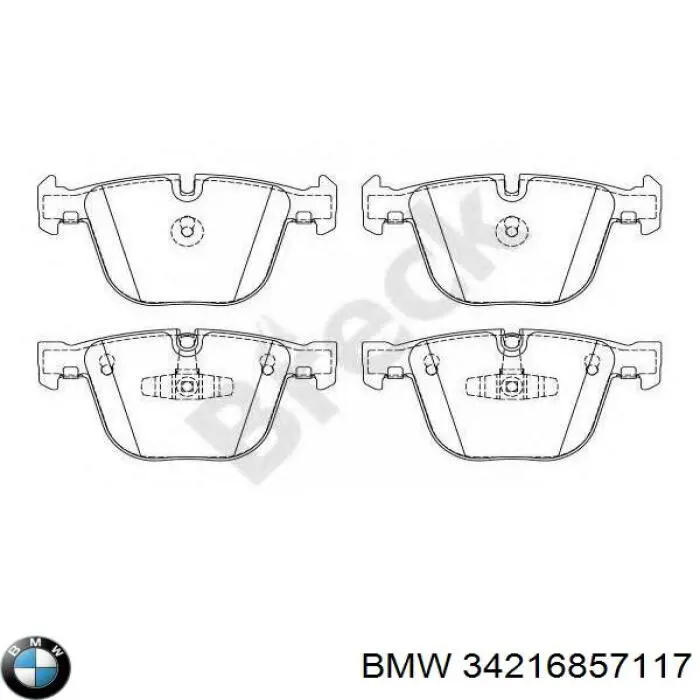 34216857117 BMW pastillas de freno traseras