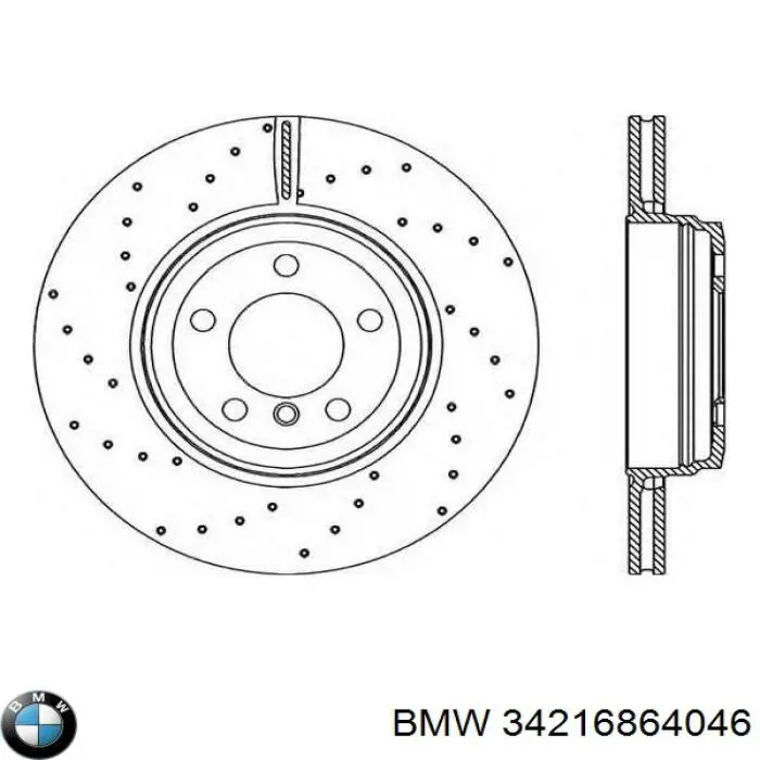 34216864046 BMW disco de freno trasero