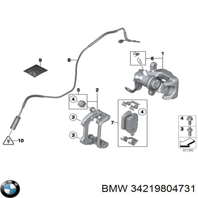  Pinza de freno trasera izquierda para MINI COUNTRYMAN R60