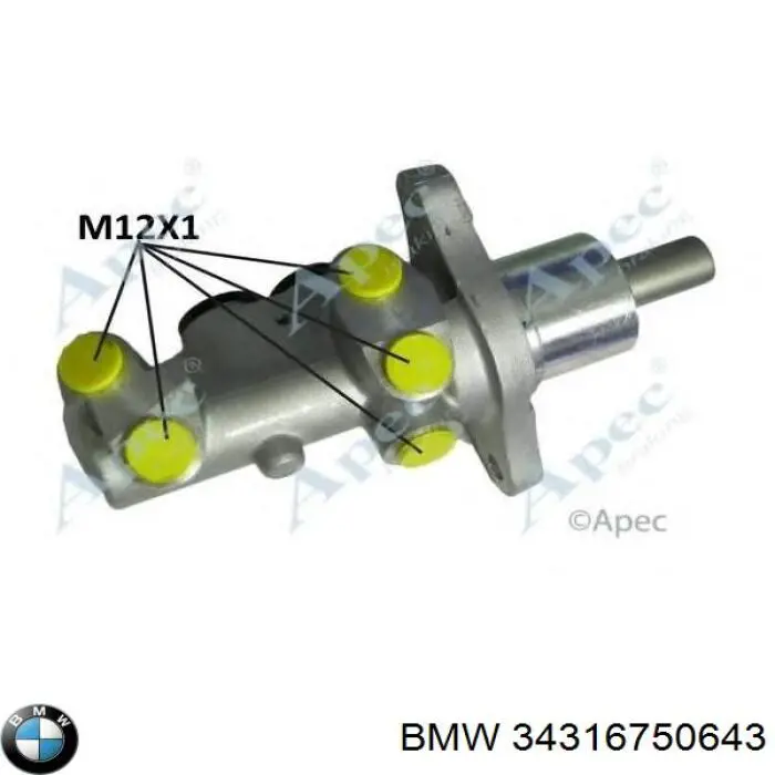 34316750643 BMW cilindro principal de freno