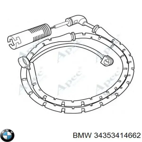 34353414662 BMW contacto de aviso, desgaste de los frenos