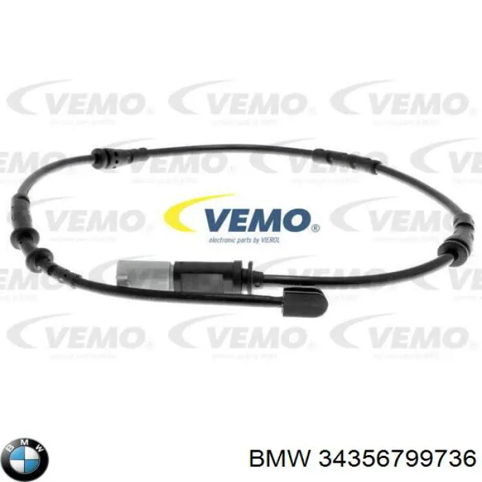 34356799736 BMW contacto de aviso, desgaste de los frenos, trasero