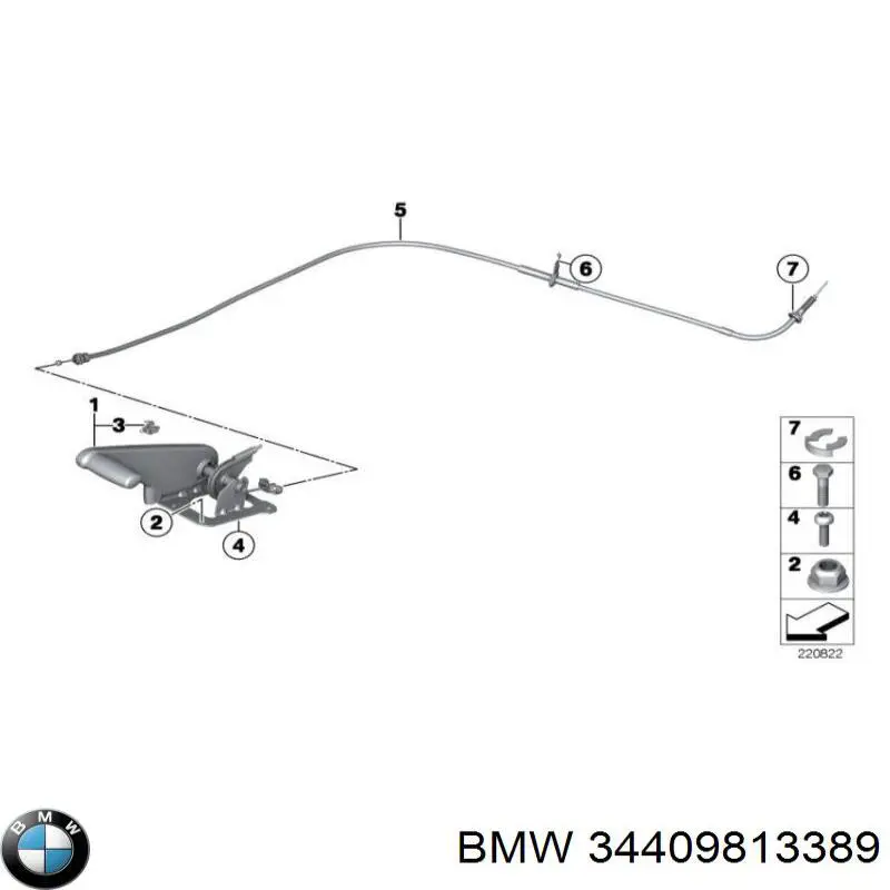  Cable de freno de mano trasero izquierdo para MINI Paceman R61