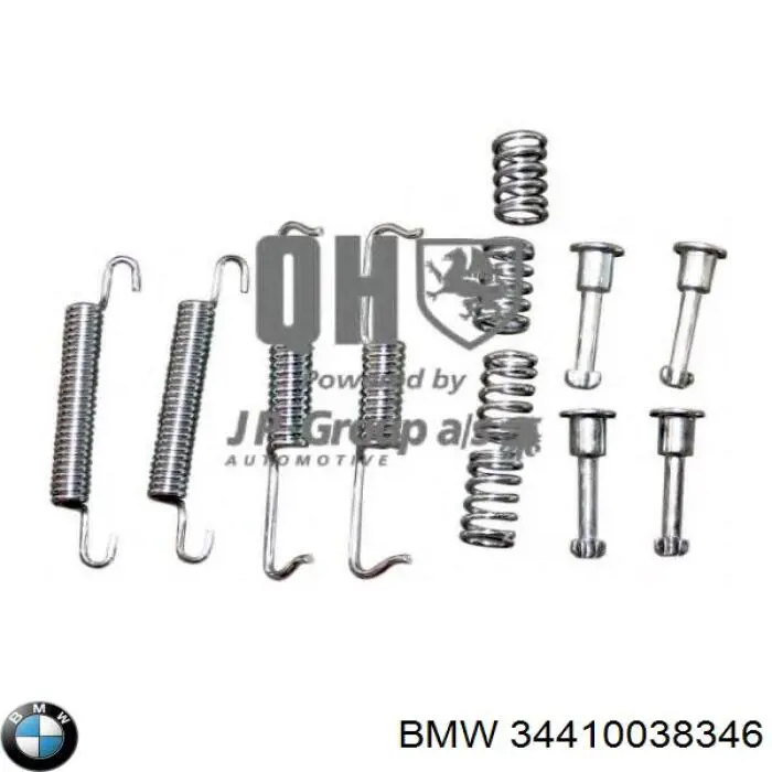 34410038346 BMW kit de montaje, zapatas de freno traseras