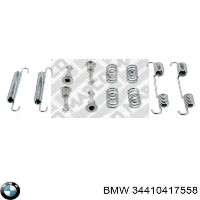 34410417558 BMW kit de montaje, zapatas de freno traseras