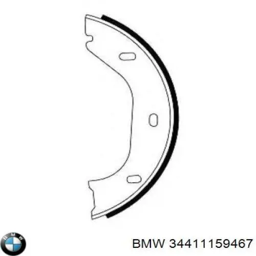 34411159467 BMW zapatas de frenos de tambor traseras