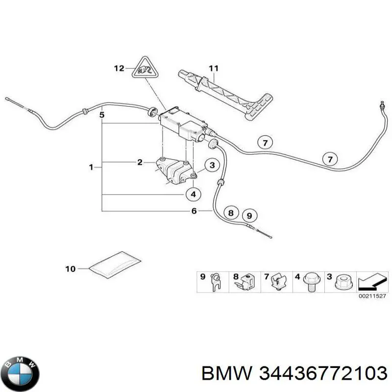  Cable de freno de mano trasero izquierdo para BMW X6 E71