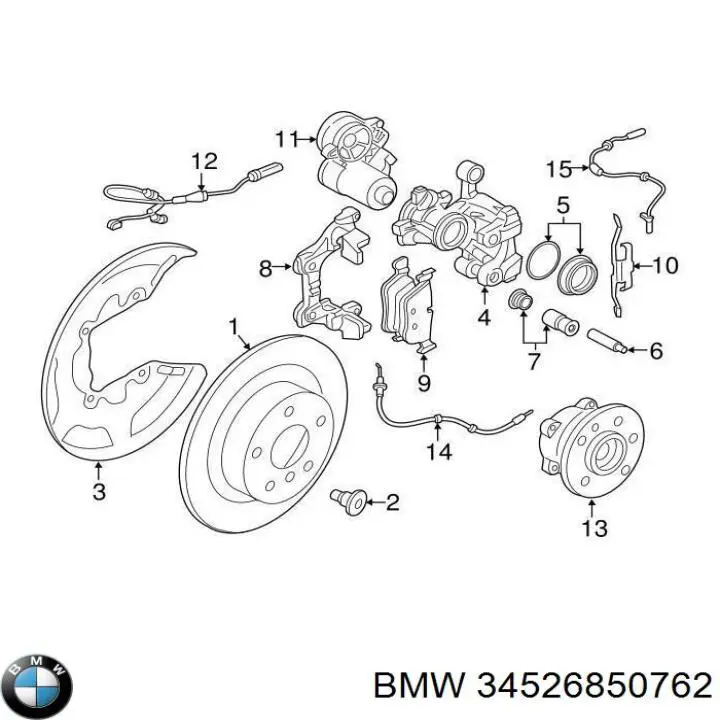 34526850762 BMW sensor abs trasero