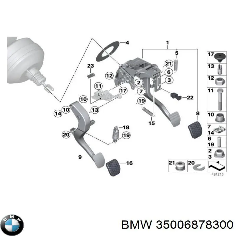  Pedal embrague para BMW X1 E84