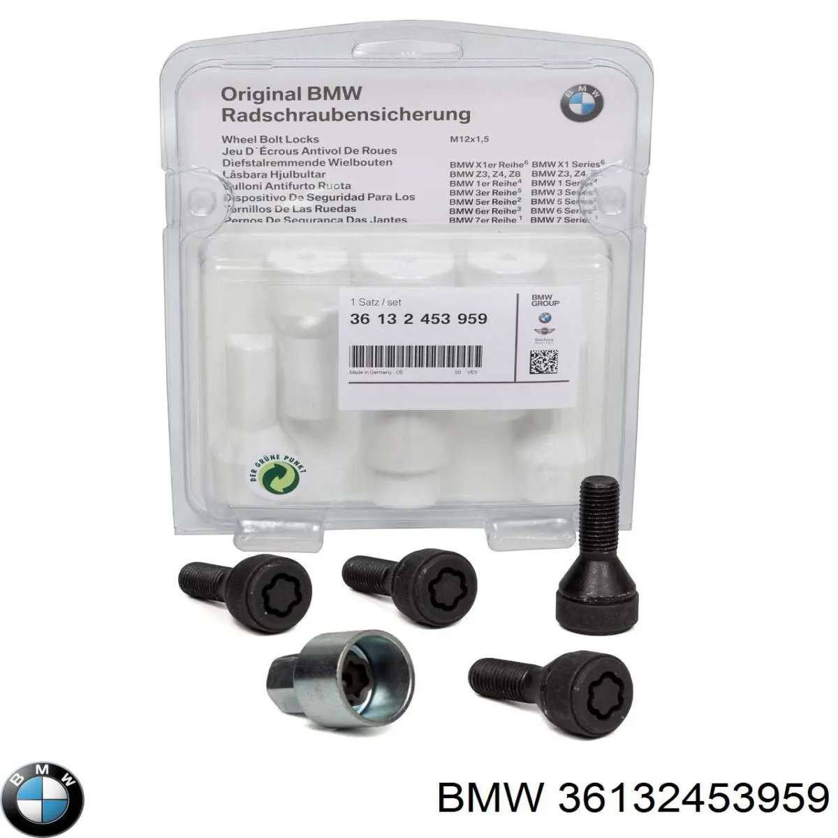 36132453959 BMW tornillo de rueda