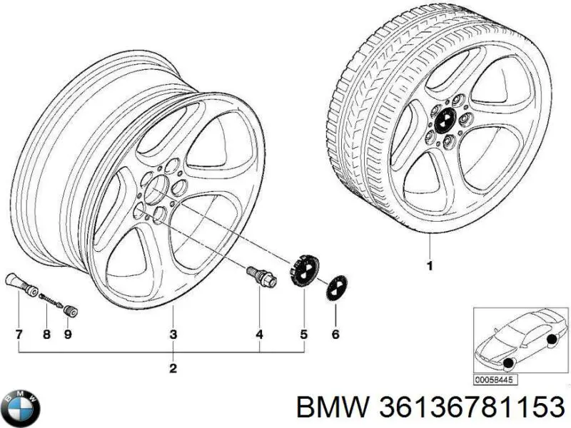  Tornillo de rueda para BMW X5 E53