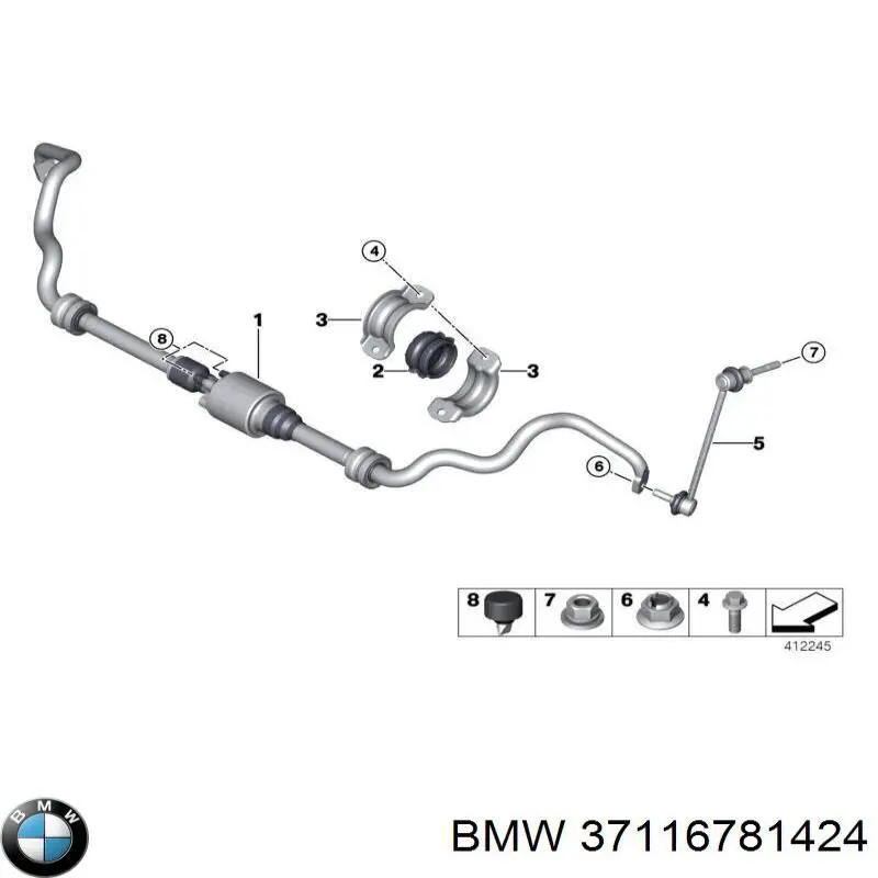 37116781424 BMW estabilizador trasero