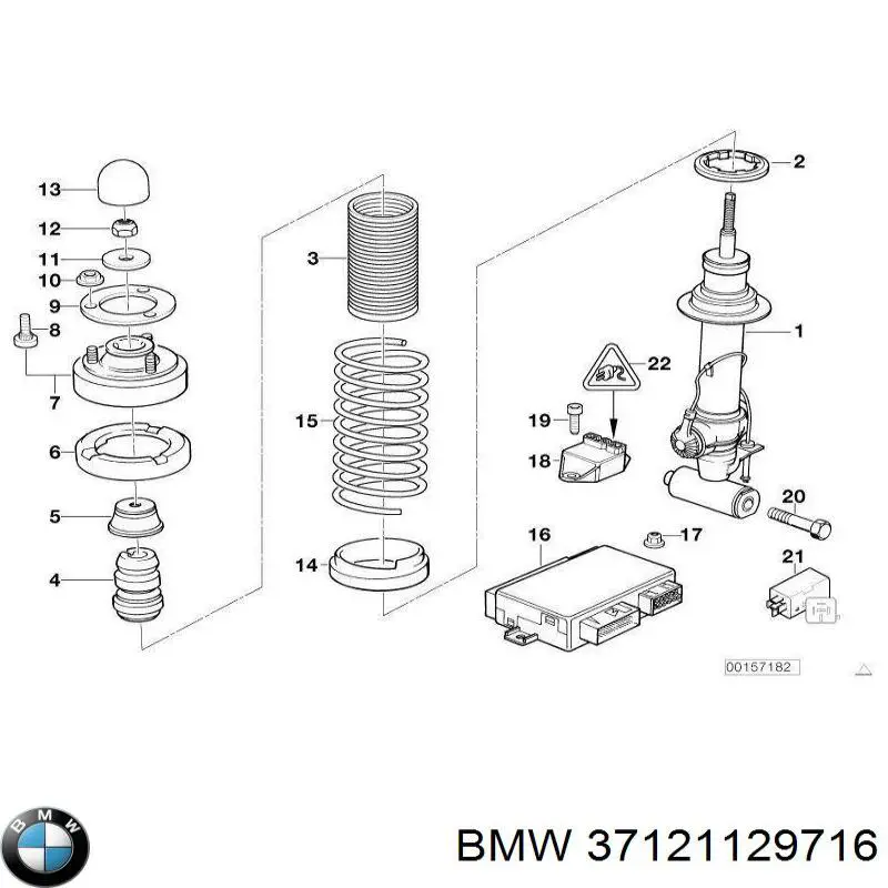 37121129716 BMW caperuza protectora/fuelle, amortiguador delantero