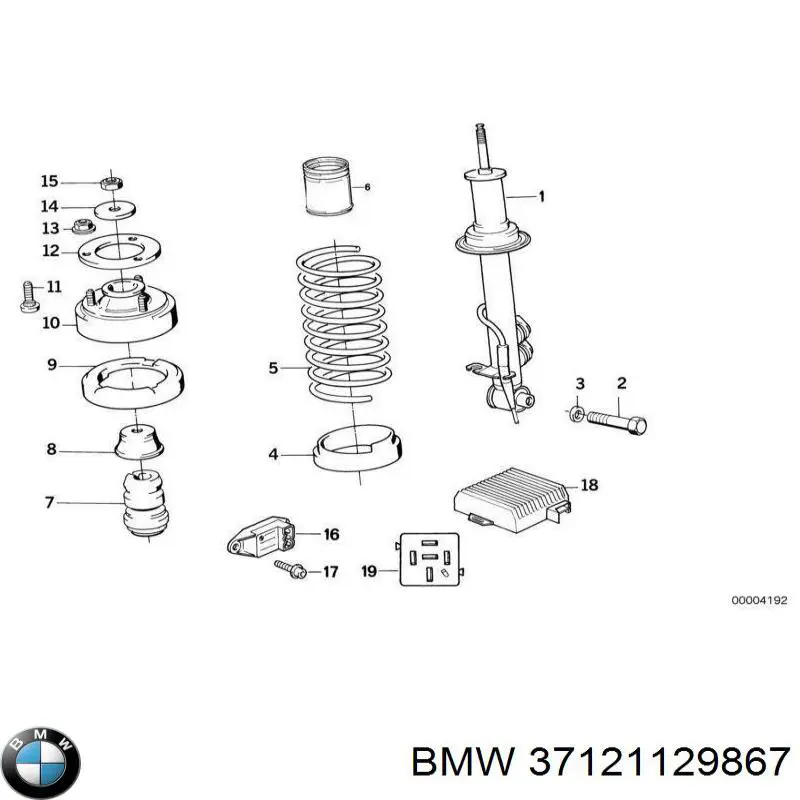 37121129867 BMW soporte amortiguador trasero