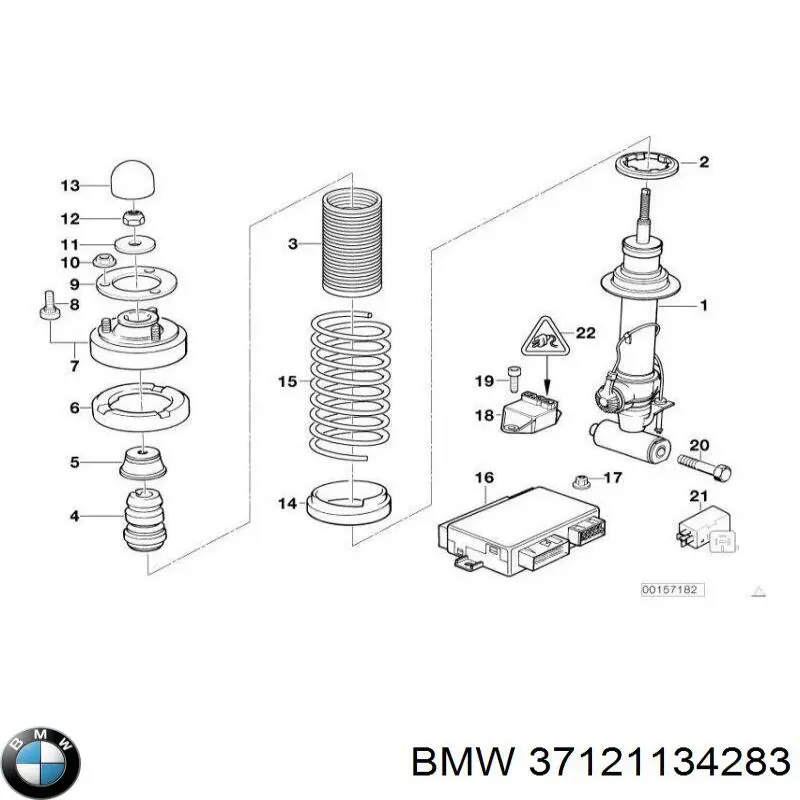 37121134283 BMW amortiguador trasero izquierdo