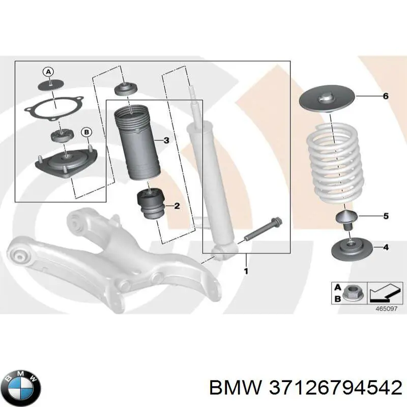 37126794542 BMW amortiguador trasero derecho