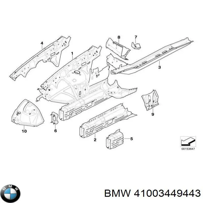  Larguero delantero izquierdo para BMW X3 E83