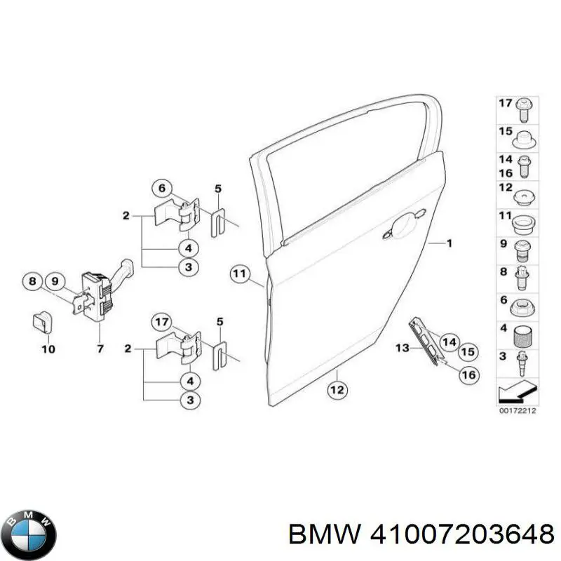 41007203648 BMW puerta trasera derecha