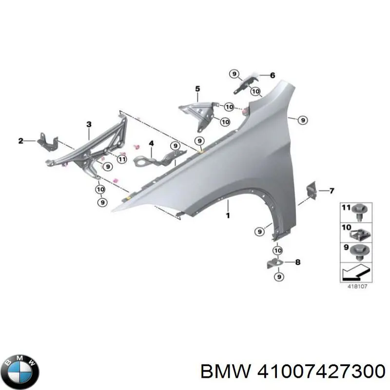  Guardabarros delantero derecho para BMW X1 F48