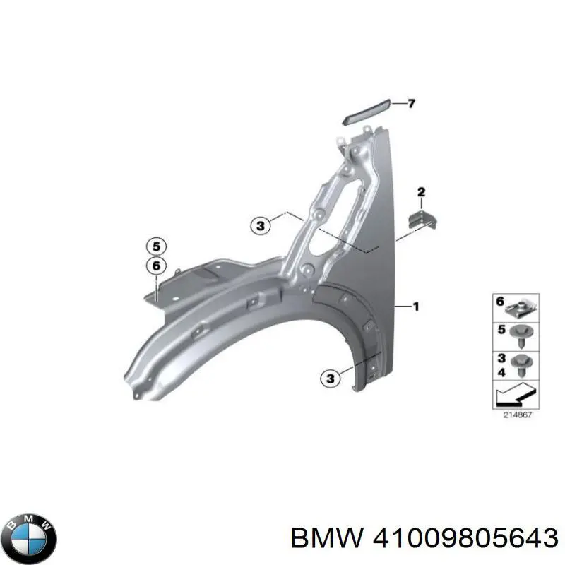  Guardabarros delantero izquierdo para MINI COUNTRYMAN R60