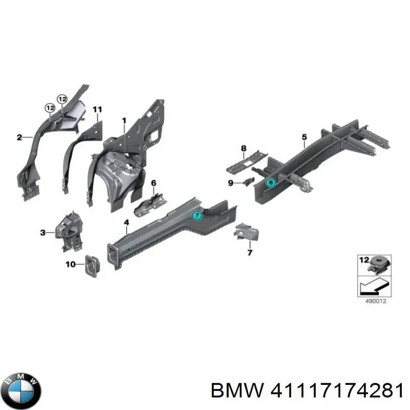  Larguero delantero izquierdo para BMW X5 E70