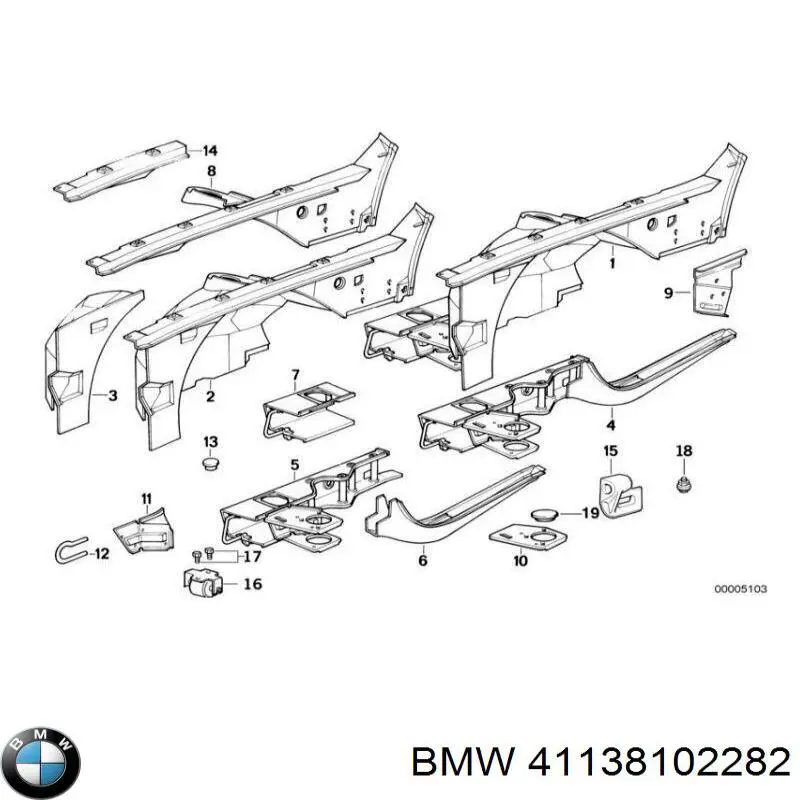  Soporte de radiador completo para BMW 7 E32