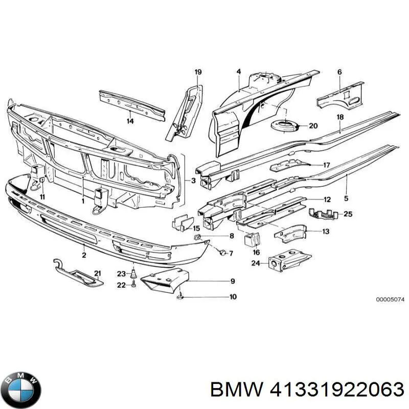  Parachoques delantero, parte inferior para BMW 5 E28