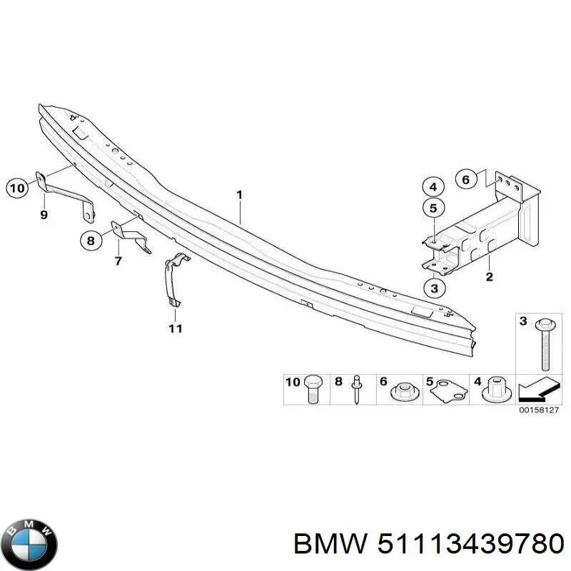  Refuerzo parachoque delantero para BMW X3 E83