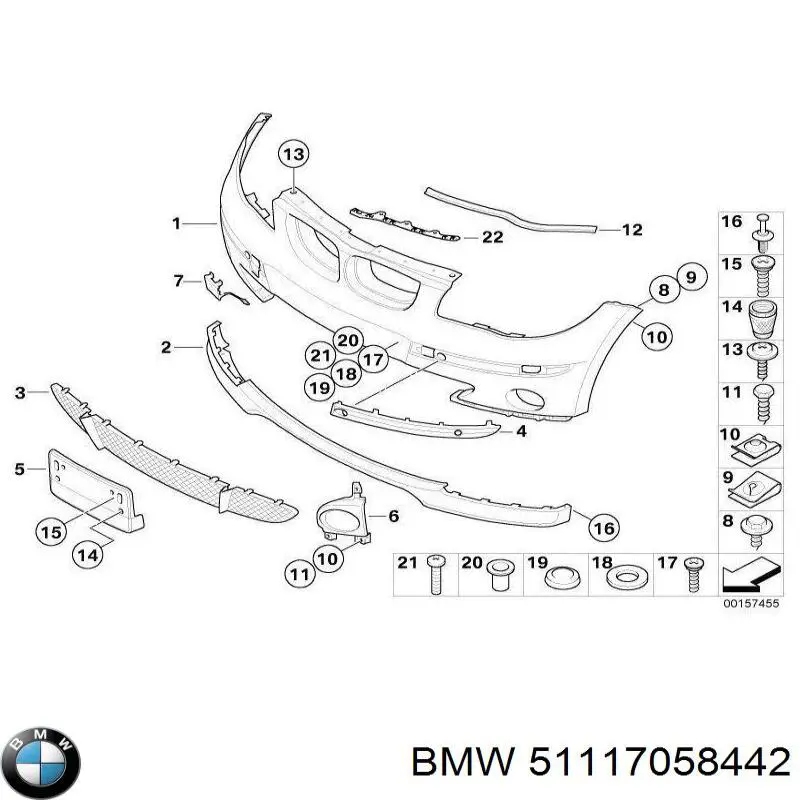  Alerón parachoques delantero para BMW 1 E81, E87