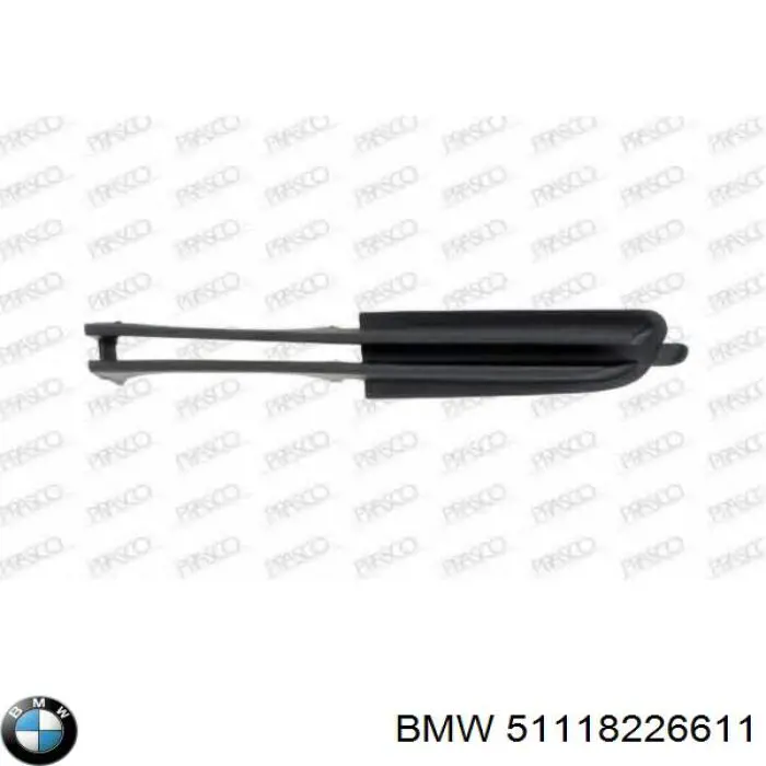  Rejilla de ventilación, parachoques trasero, izquierda para BMW 3 E46