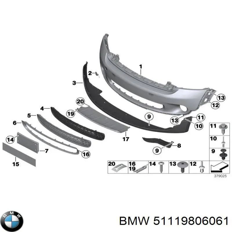  Cobertura de parachoques, enganche de remolque, delantera para MINI Paceman R61