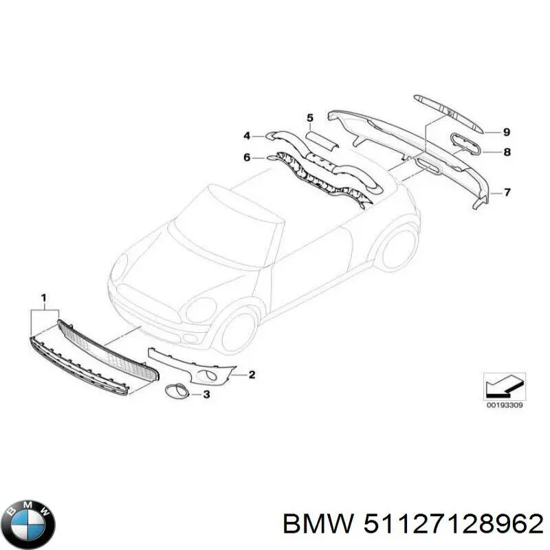 51127128962 BMW parachoques trasero