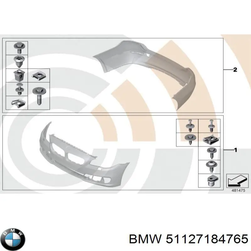 705 5168 Autotechteile soporte de guía para parachoques trasero