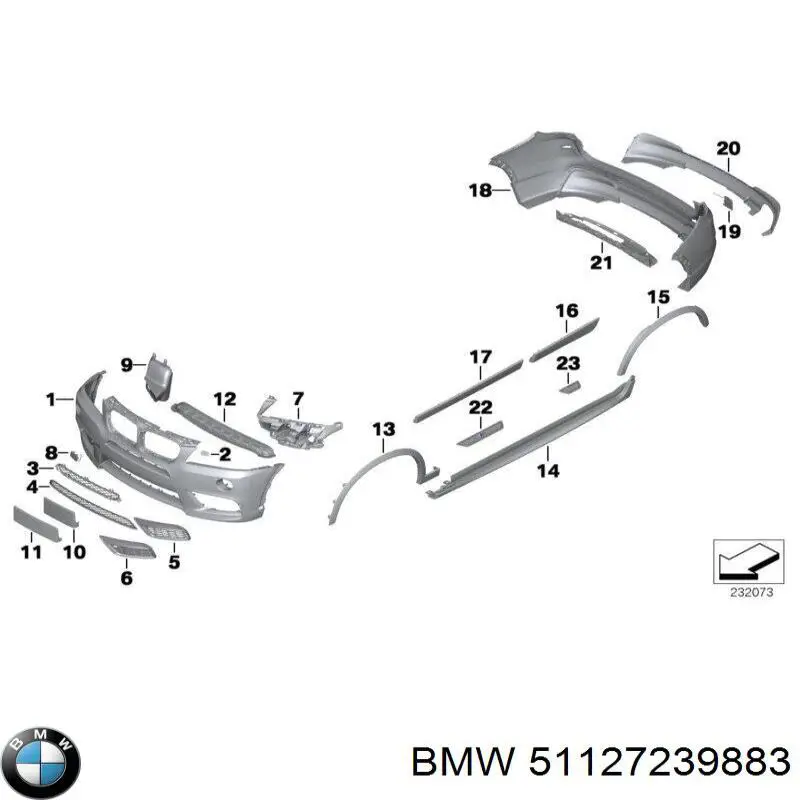 51127239883 BMW soporte de parachoques trasero izquierdo