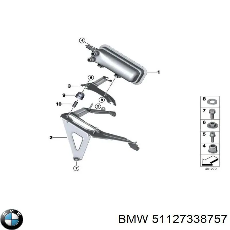  Soporte de parachoques trasero izquierdo para BMW X3 F25