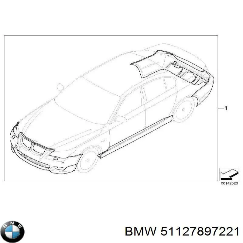 51127897221 BMW parachoques trasero