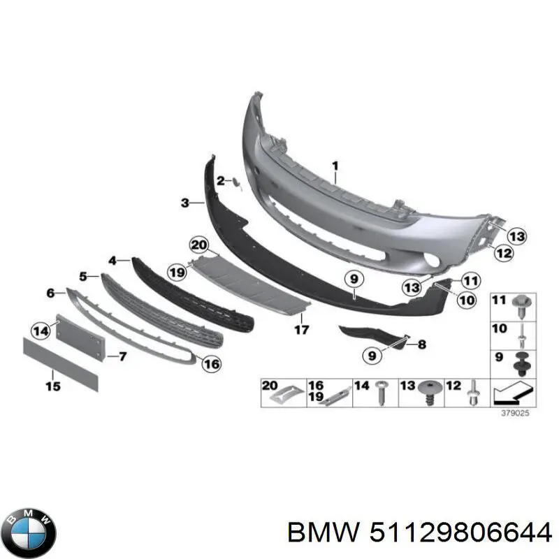 51129806644 BMW parachoques trasero