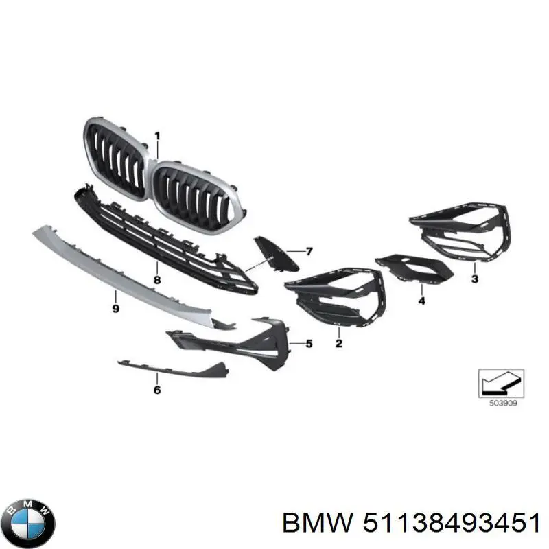 51138493451 BMW panal de radiador