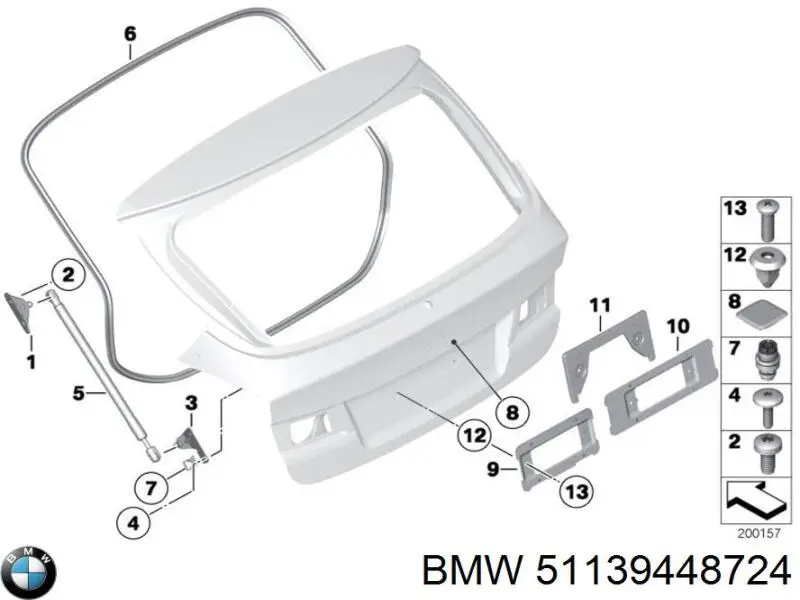  Soporte de matricula trasera para BMW X5 G05, F95