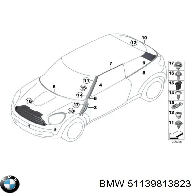  Cubierta del faro izquierda para MINI COUNTRYMAN R60