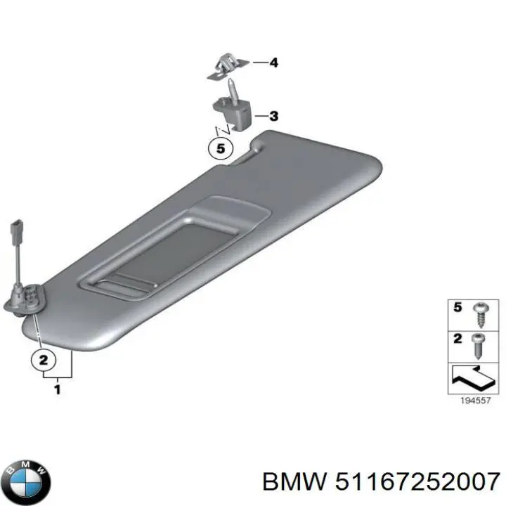 51166981625 BMW visera parasol