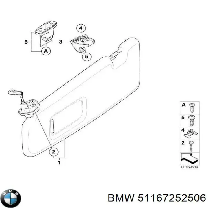 51167120560 BMW visera parasol